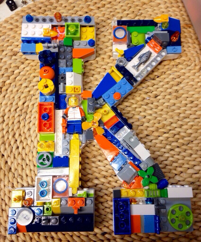 Custom wall letter toy bricks K