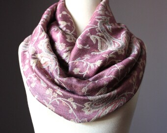Smoky Rose Infinity Scarf , pashmina infinity scarf, blush infinity scarf, rose infinity scarf
