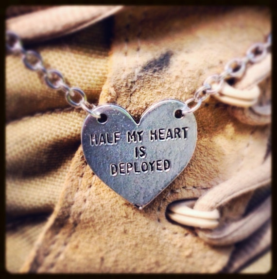 Download Half My Heart is Deployed Charm Necklace