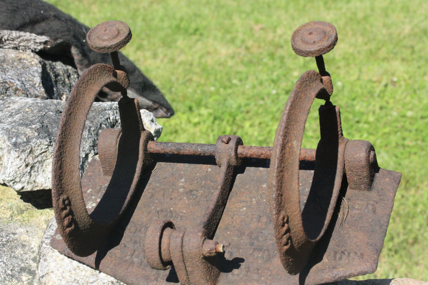 Antique Hockey Ice Skate Sharpening Holder Vintage Figure