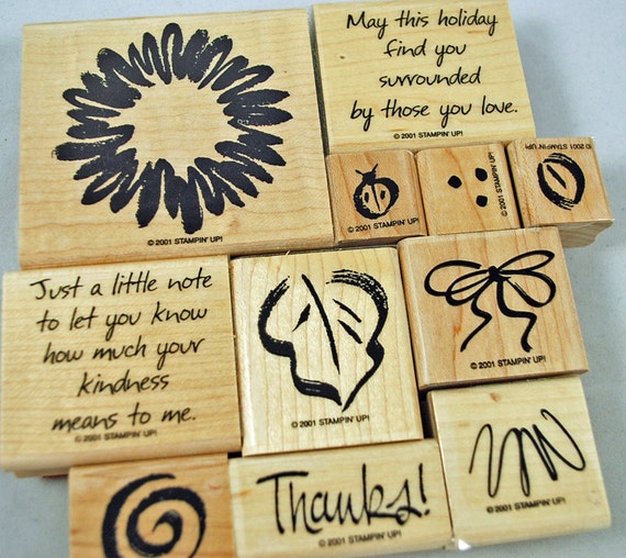 Stampin Up Stamp Set RUBBER STAMPS Sketch It 2001