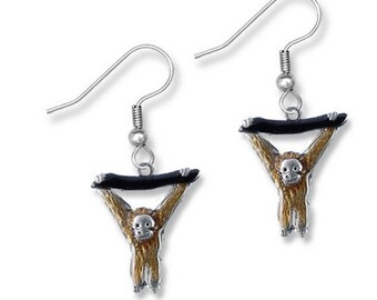 Hand Painted Orangutan Earrings