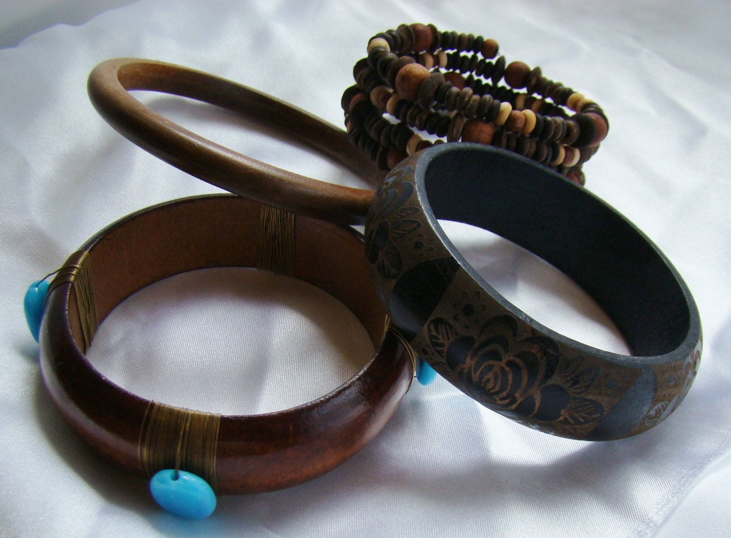 wood and metal bracelet