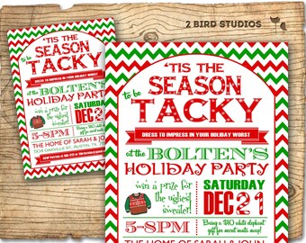 Christmas party invitation - Ugly Sweater party invitation - Adult holiday party invite - holiday party