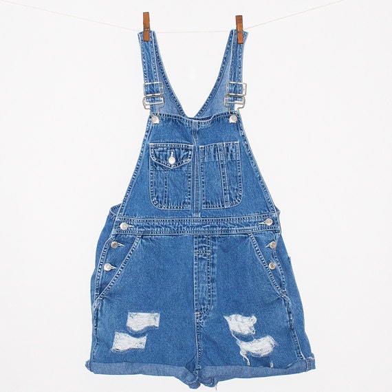 Distressed Denim Overall Shorts Gap Overalls by TheSiblings
