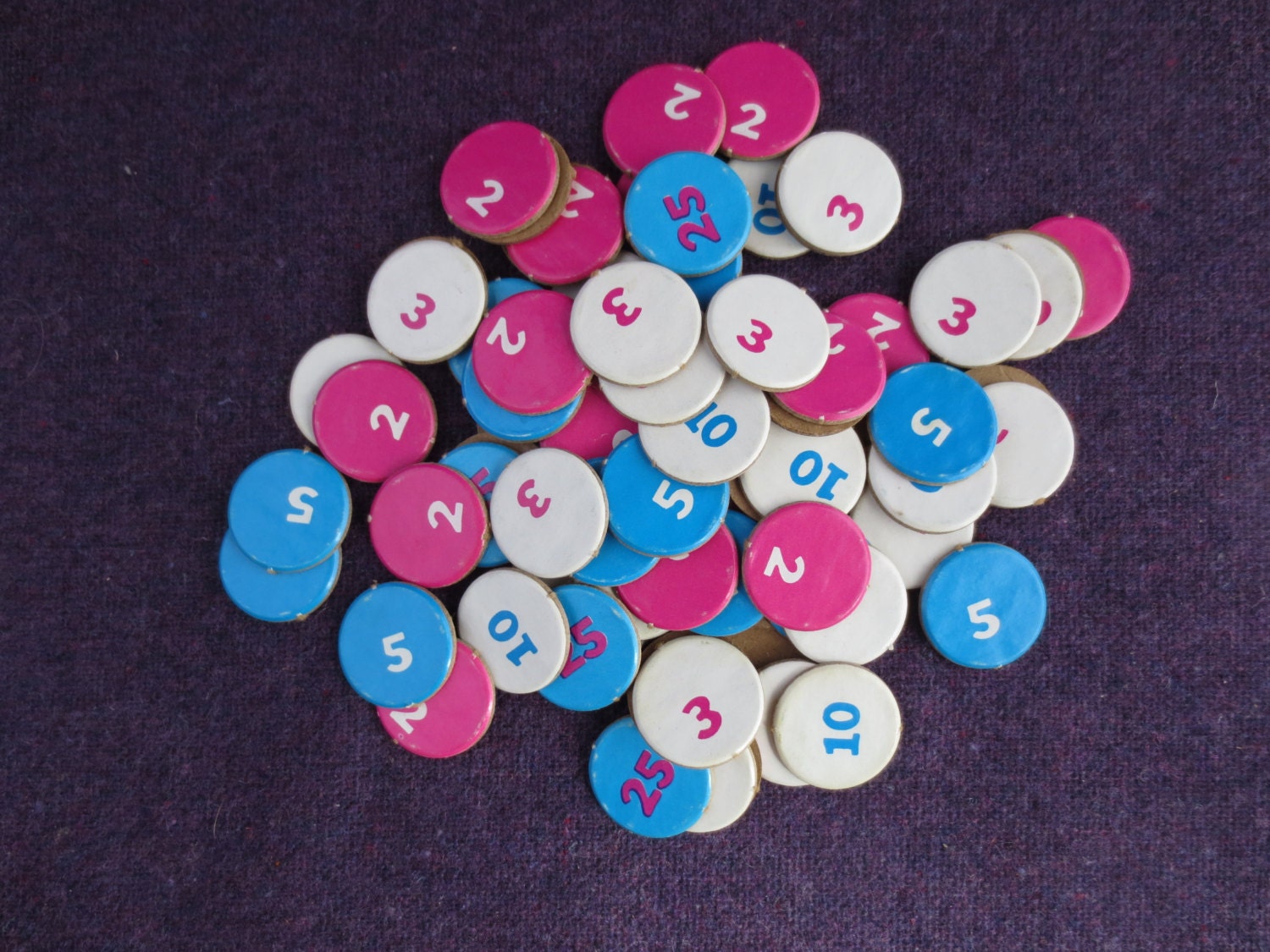 Numbered Cardboard Tokens