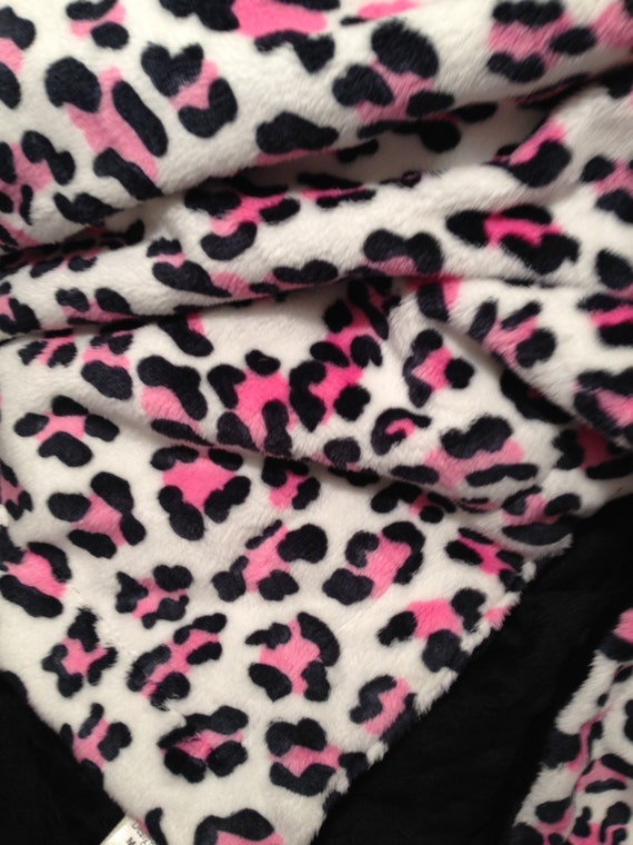 Pink Minky Baby Blanket-Leopard Baby Blanket Animal Print