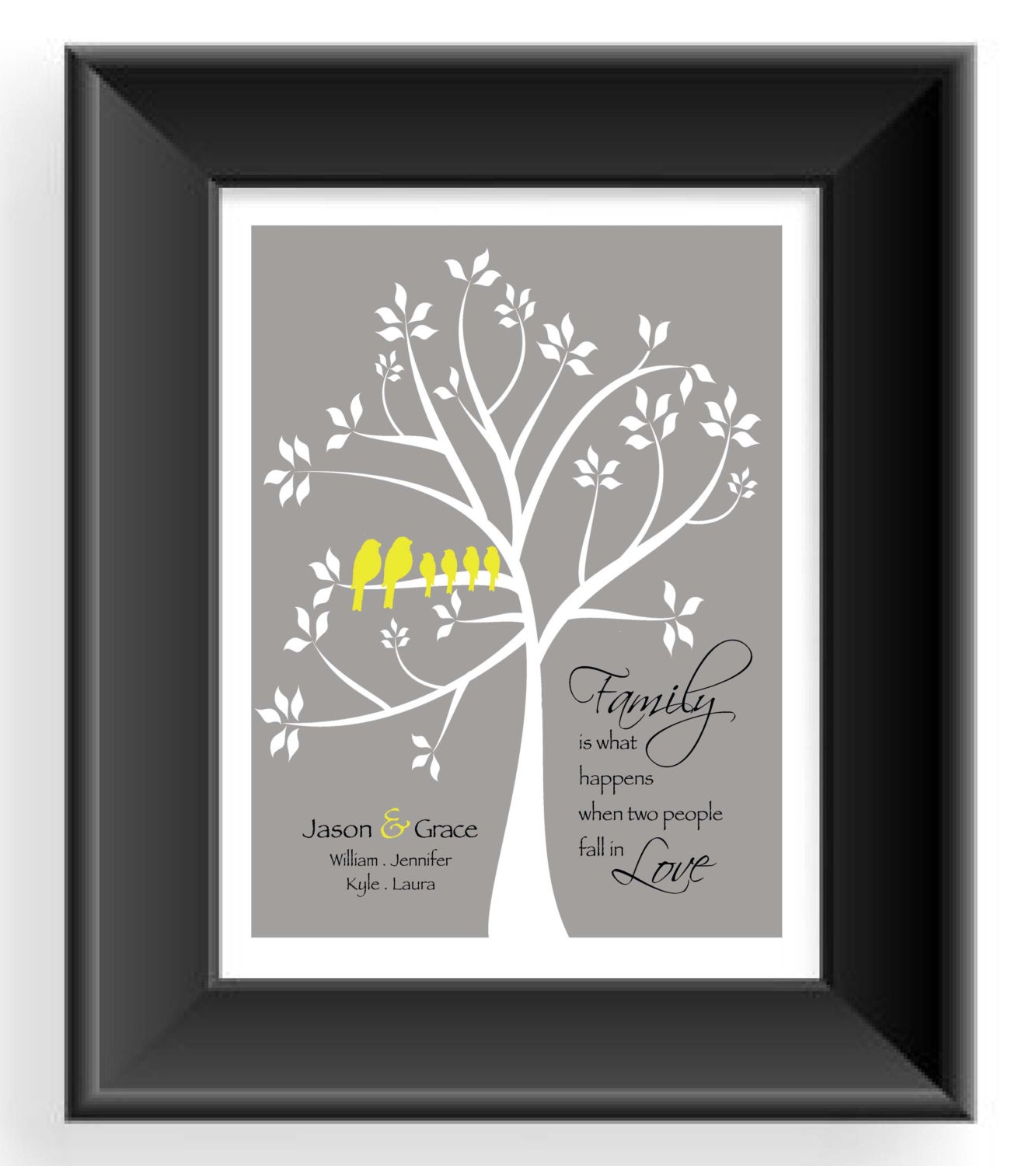 FAMILY TREE Wall Art Personalized Gift for Family