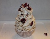 Lavender Gardeners Exfoliating Cupcake Handcrafted All Natural Vegan Cold Process Soap Wedding Shower Favors Gifts Spa