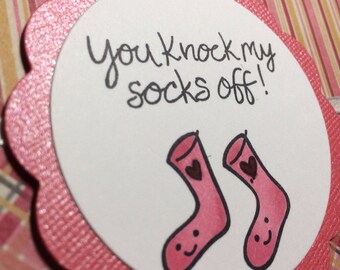 Valentine Printable You Knock My Socks Off Customized