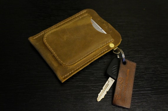 Items similar to Minimalist wallet keychain on Etsy