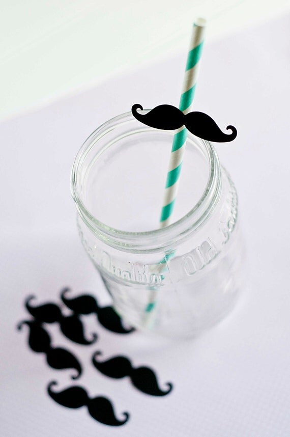 25 Mustache Paper Straws Photo Prop Il_570xn