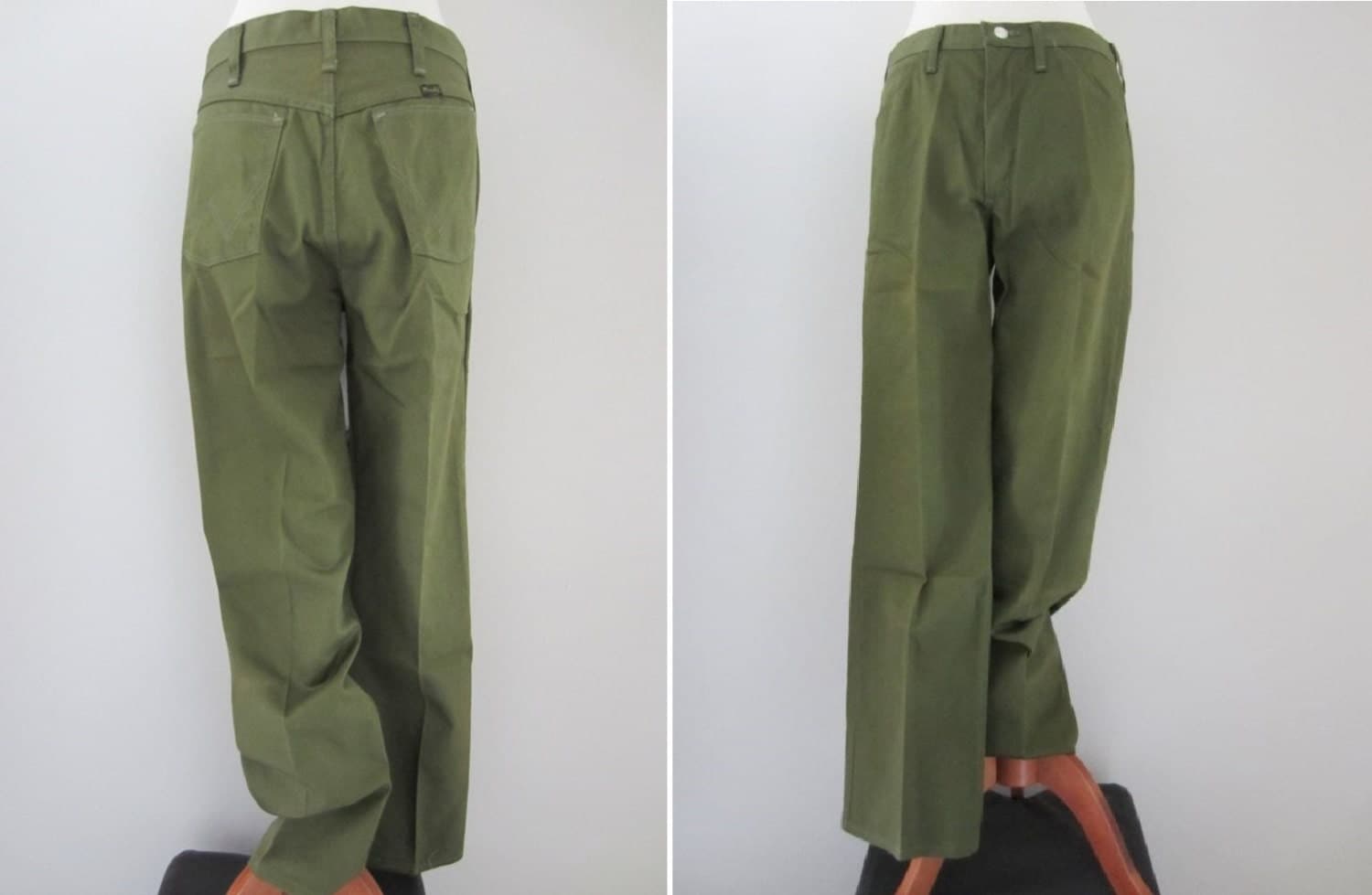 70s Green Wrangler Cowboy Dress Pants, Mint Condition // W32 L32 ...