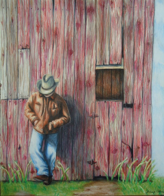 Items similar to Country Western artwork Desperado Cowboy art