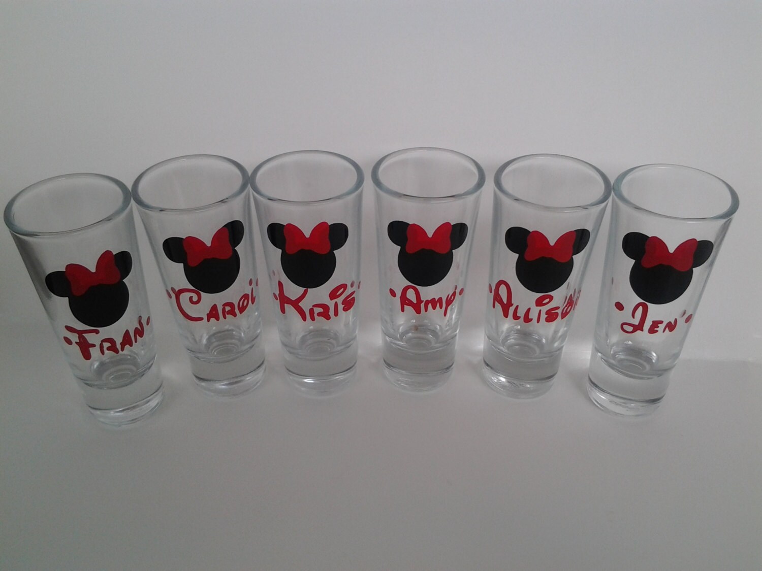 Personalized disney shot glass set 6