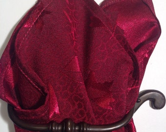 Burgundy wine pocket square