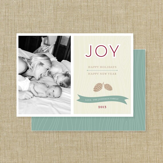 Professinally Printed Holiday Christmas Photo Cards- Joy Il_570xn
