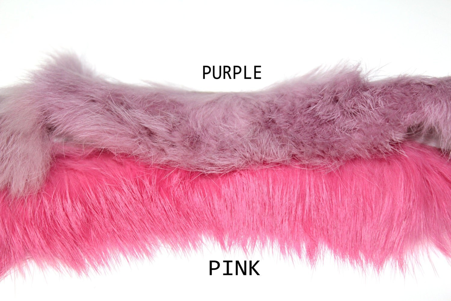 2 YARDS Purple Faux Fur Trims Ribbons 1.8'' for