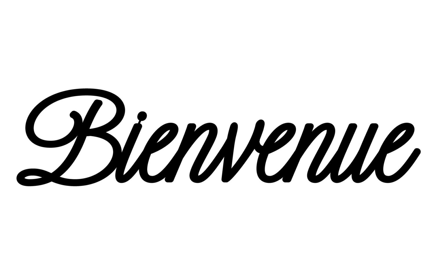 Bienvenue Script Metal Sign Black by RefinedInspirations