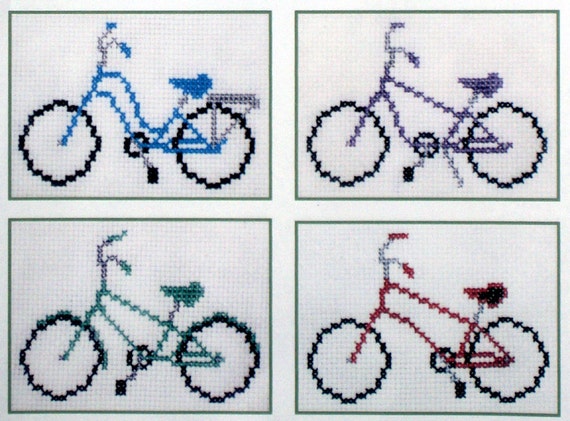 Bicycles Cross Stitch Pattern PDF: Easy Breezy Bicycles