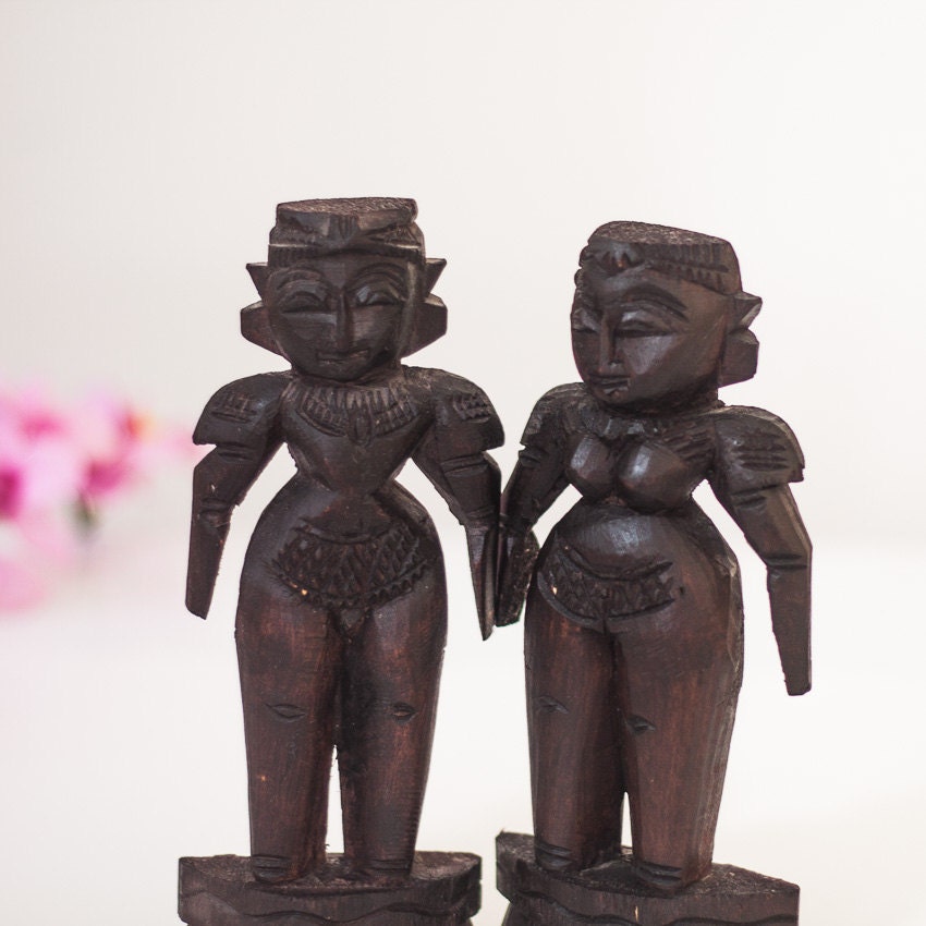 Wooden Fertility Sculptures Vintage Hand Carved by CozyTraditions