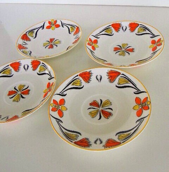 SaLe 50off vintage mid century saucer plates by snugsnuggery
