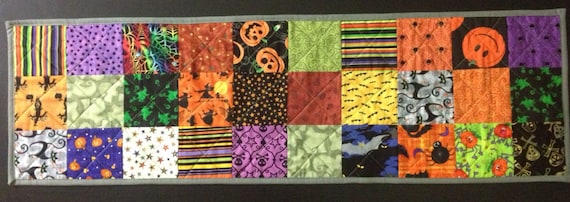 Quilted Halloween table runner