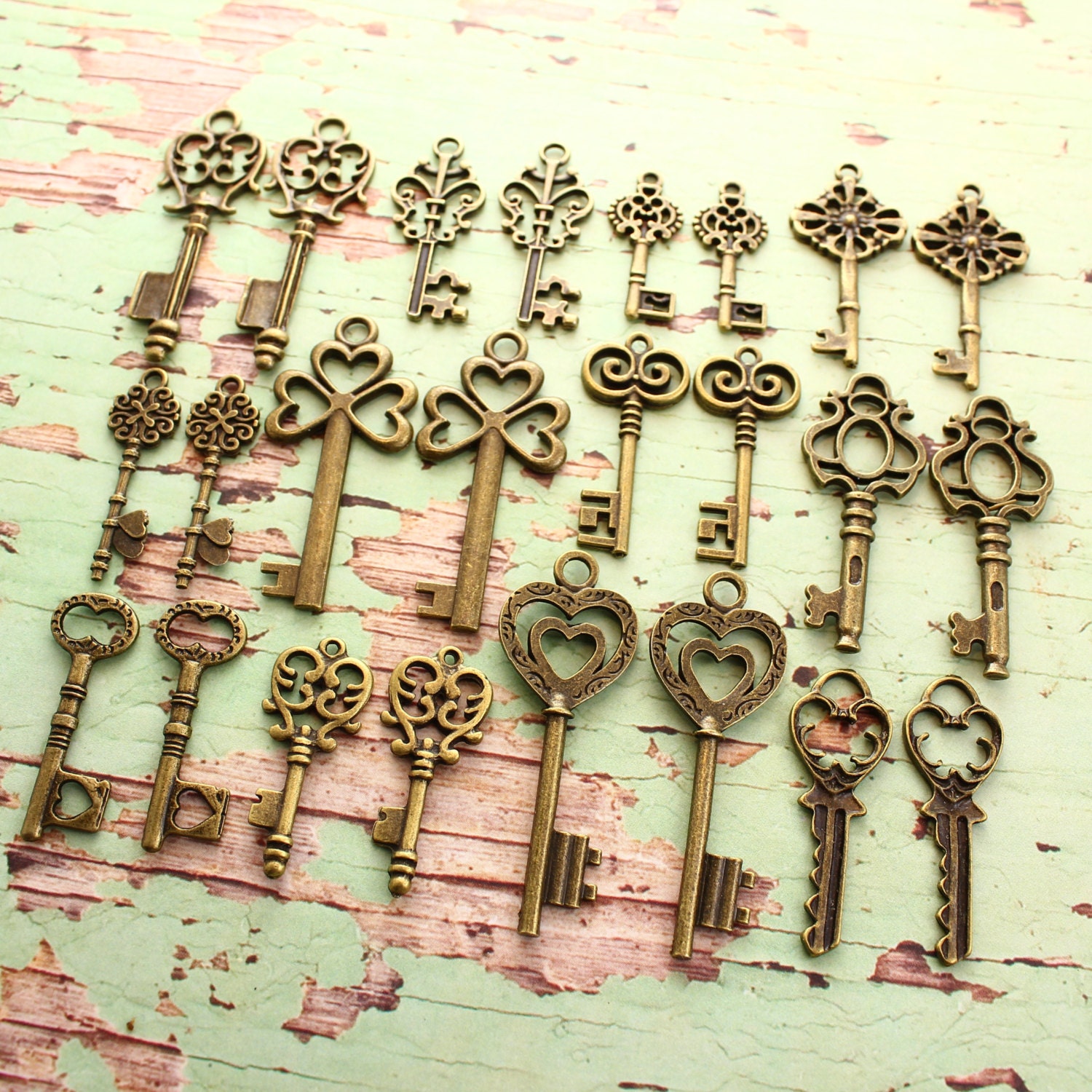 36 Skeleton Key Collection antiqued bronze vintage style