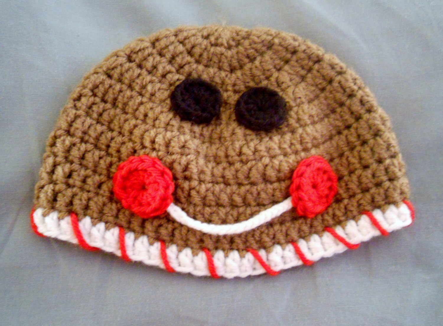 Crochet Gingerbread Man Hat baby Child Adult Sizes Boy of