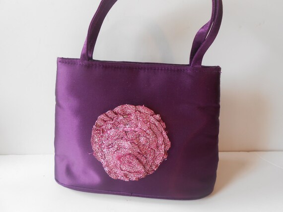 Vintage Evening Bag Plum Handbag Gorgeous Color