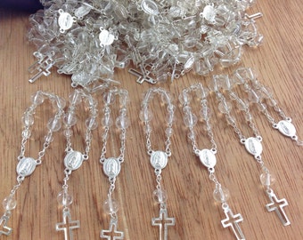 25 pcs Mini Rosaries, First communion favors Recuerditos Bautizo / Mini Rosary Baptism Favors 25 pcs