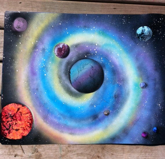 Items similar to Spiral Galaxy Space Painting on Etsy