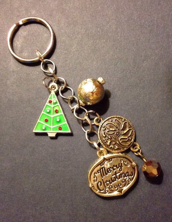Christmas keychain by RowdyCreations on Etsy