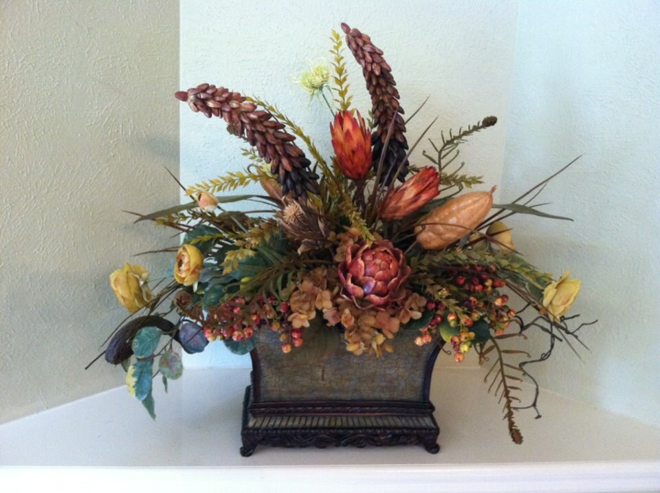 Dining Table Centerpiece Etsy : Reserved listing for perla m custom silk floral arrangement