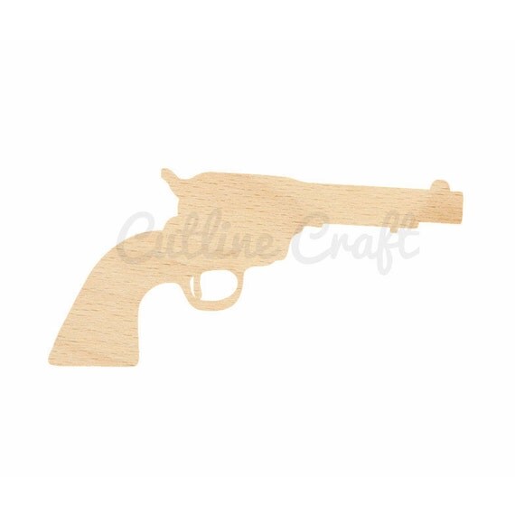 Revolver Gun Cutout Shapes Crafts Gift Tags Ornaments Laser