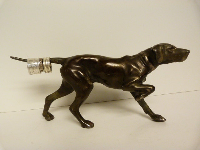 vintage cast metal dog figurine