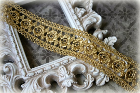 Lace Trim Venice Lace for Altered Art, Costumes, Lace Jewelry, Headbands, Sashes, Sewing, Crafts LA-193