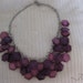 Purple Crystal Beads Statement Bib Necklace