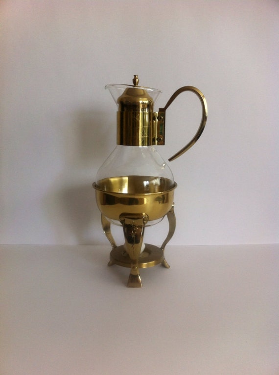 Vintage glass pitcher / Coffee tea pot / pitcher by BETOSVINTAGE