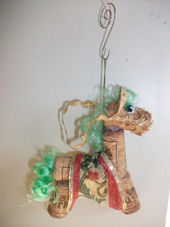 Wine cork Horses for Christmas horse decoration horse ornament
