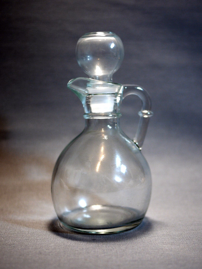 A Vintage of Fine Clear Glass Soy Sauce Bottle Haute Juice