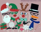 Christmas Photobooth Prop Set - 25 piece set - Holiday Photobooth props Il_170x135
