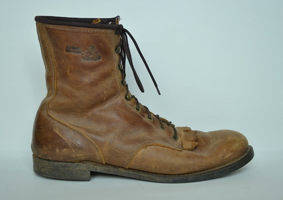 Bottes moto vintage Biltrite bottes « golden retriever » Tan