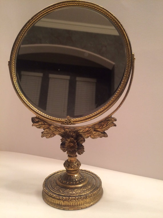 Vintage ormolu vanity mirror possibly Matson / Stylebuilt/ Globe