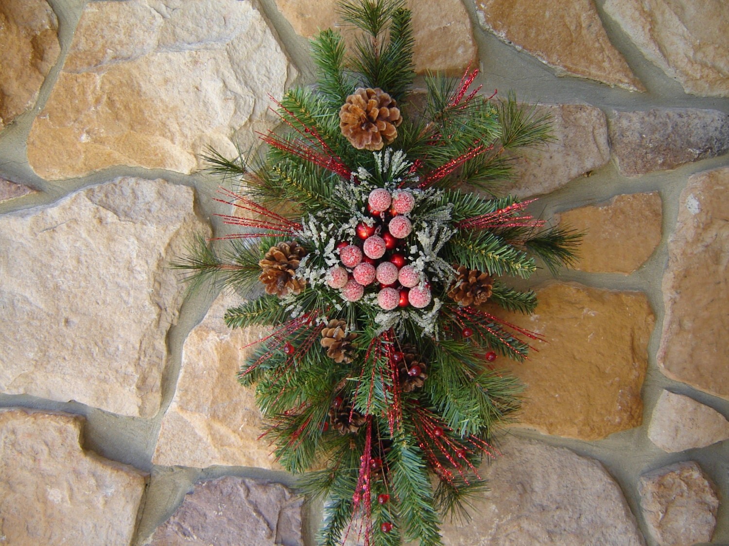 Sale, Reduced, Christmas Swag, Christmas Wreath, Front Door Swag, Swag, Wreath, Holiday Swag, Swag for Front Door