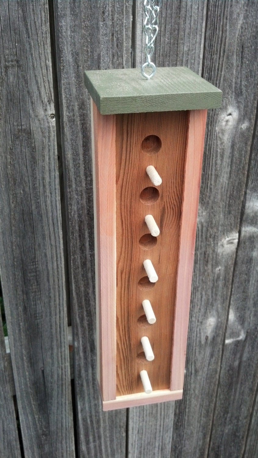 Large Peanut Butter Suet Bird Feeder by CreativeandRecycle on Etsy