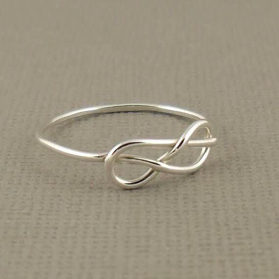Infinity Love Knot Ring In Sterling Silver Knuckle Ring