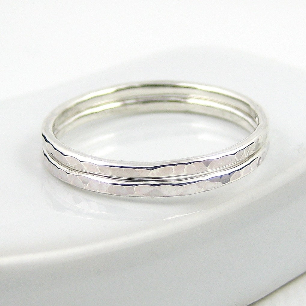 Sterling Silver Knuckle Ring Set Of Two Stacking Ring