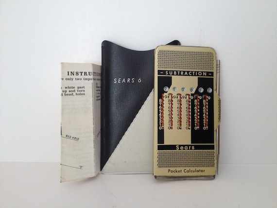 Pocket Calculator Sears 1960s NonElectronic Handheld