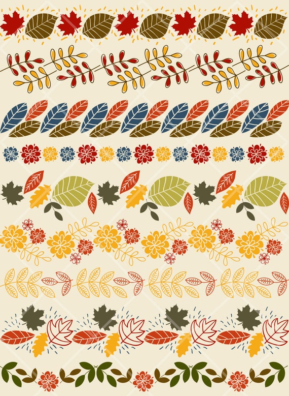 Items similar to 9 Autumn Harvest Flowers Leaves ...